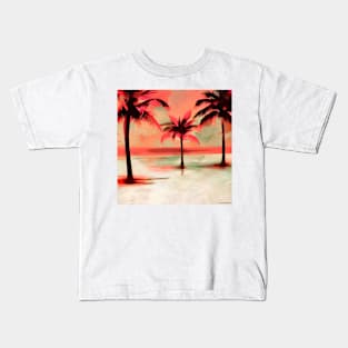 Hot Tropical Palms Kids T-Shirt